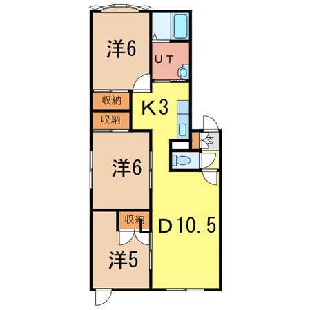 プラダ泉町Ａの物件間取画像